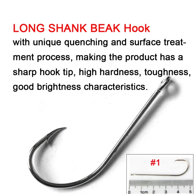 Lionriver Long Shank Beak Fishing Hook Octopus Rig Making Hooks