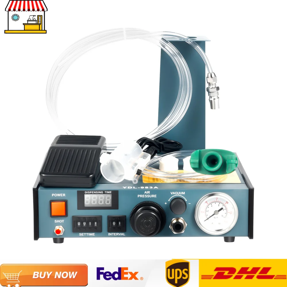 Auto Glue Dispenser Machine Pneumatic Pedal Epoxy Resin Dispenser Paste Liquid Controller 220V