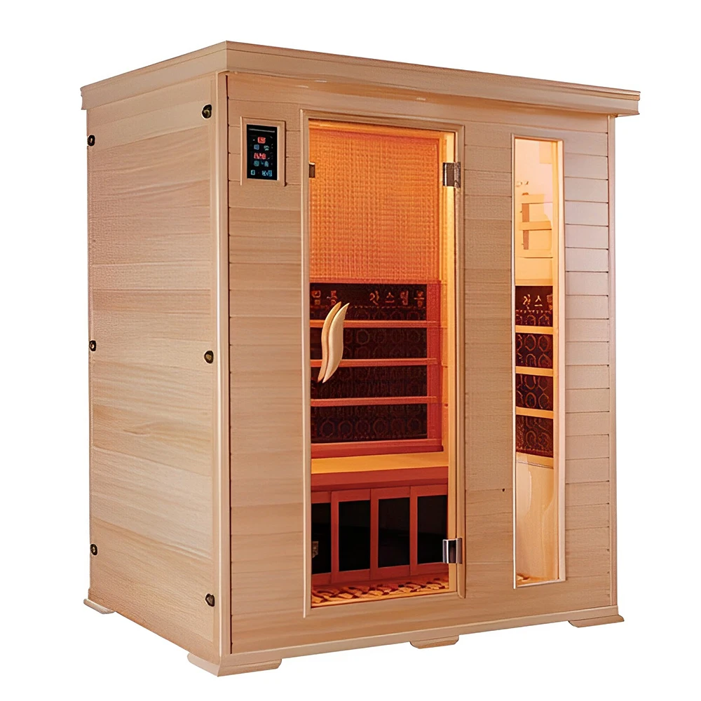ซาวน่าอินฟราเรดราคาถูกพร้อมซาวน่าแสงสีแดงในร่มห้องซาวน่าสําหรับ 3 คน 1