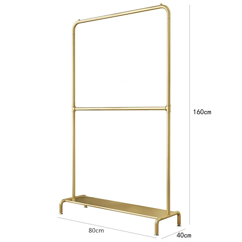 Space Saver Heavy Duty Clothes Rack Storage Bedroom Gold Clothes Hanger Floor Stand Balcony Mueble Recibidor Modern Furniture