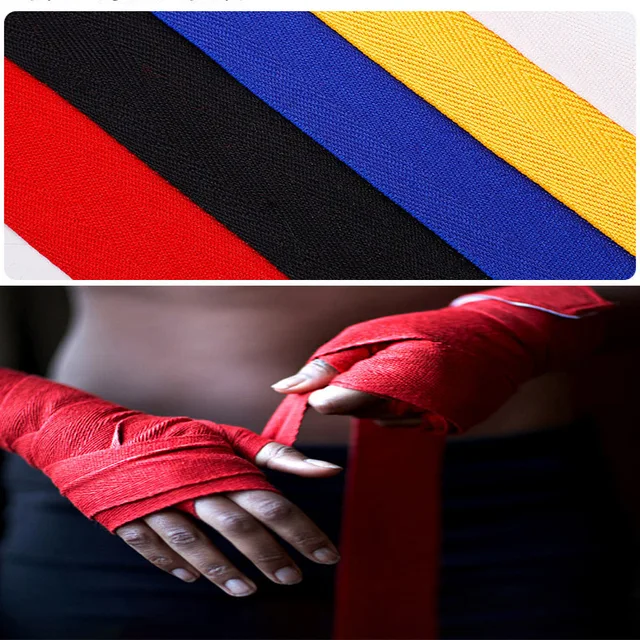 2.5M/5M Boxing Bandage Wrap Cotton Sports Straps Taekwondo Hand Gloves Wrap Combat Protect Belt Boxing Handwraps for Men Women 4