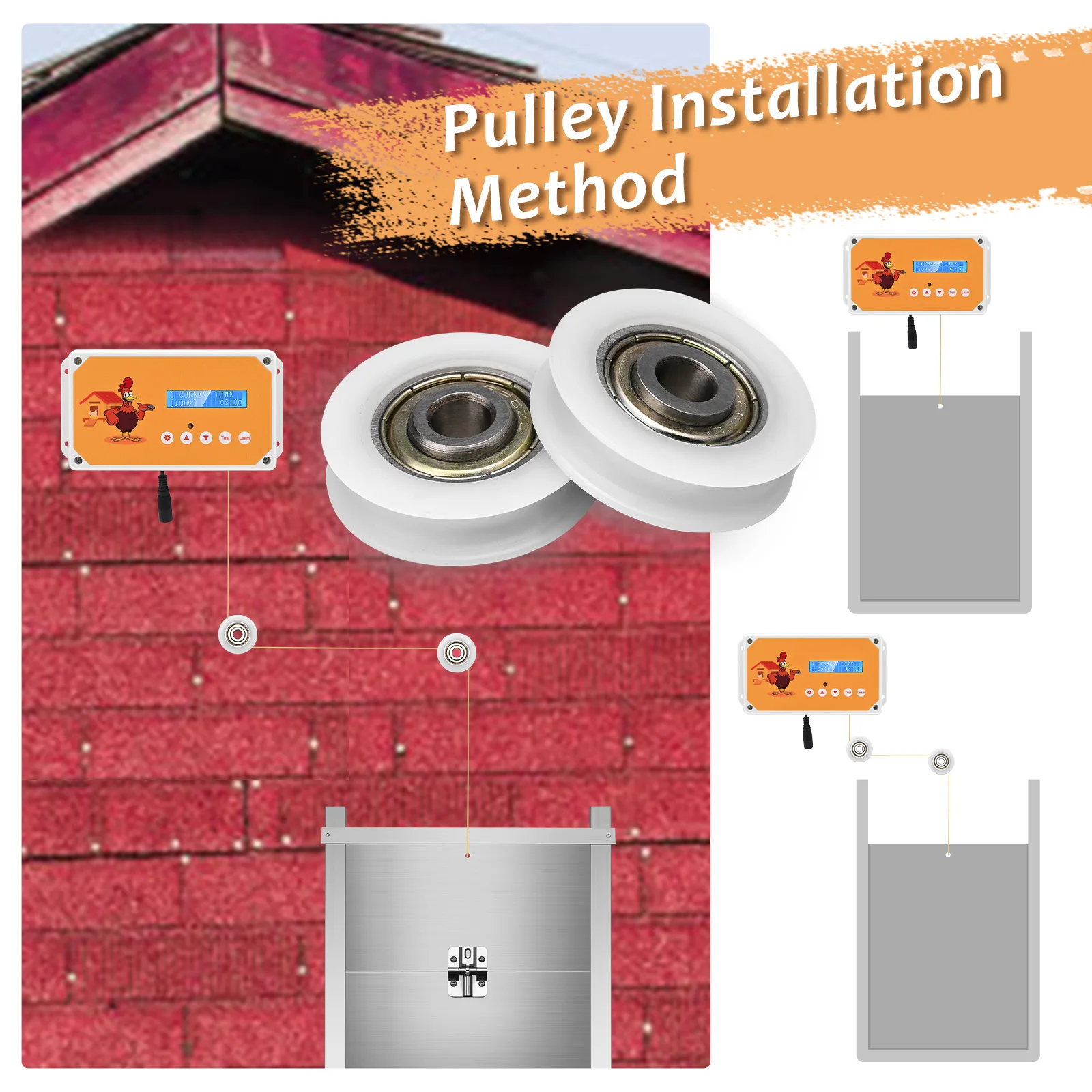 Chicken Coop Door Opener Automatic Chicken Coop Door Cage Opener with LCD