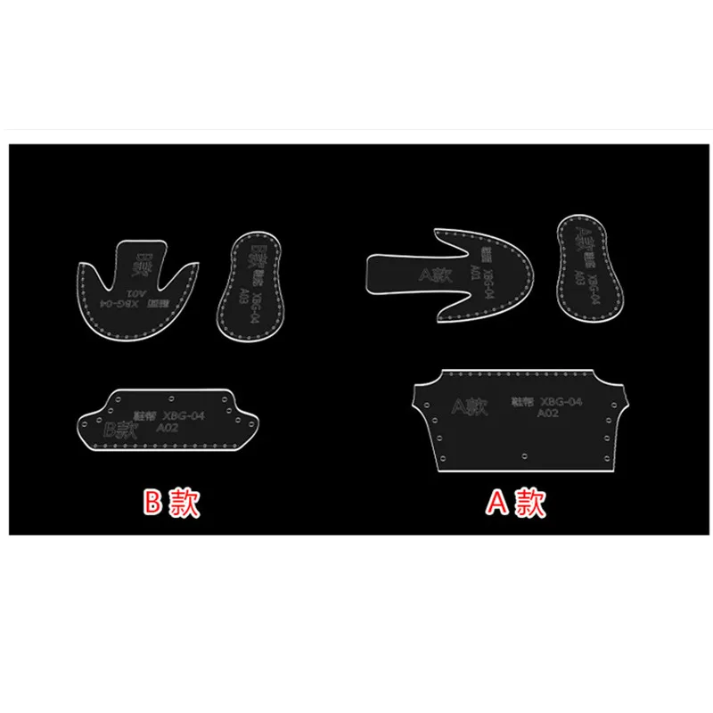 Leather Handicraft Cartoon Shoe Hanger Sewing Mode Acrylic Template 1Set 4x8.5x4CM leather craft template,sewing template
