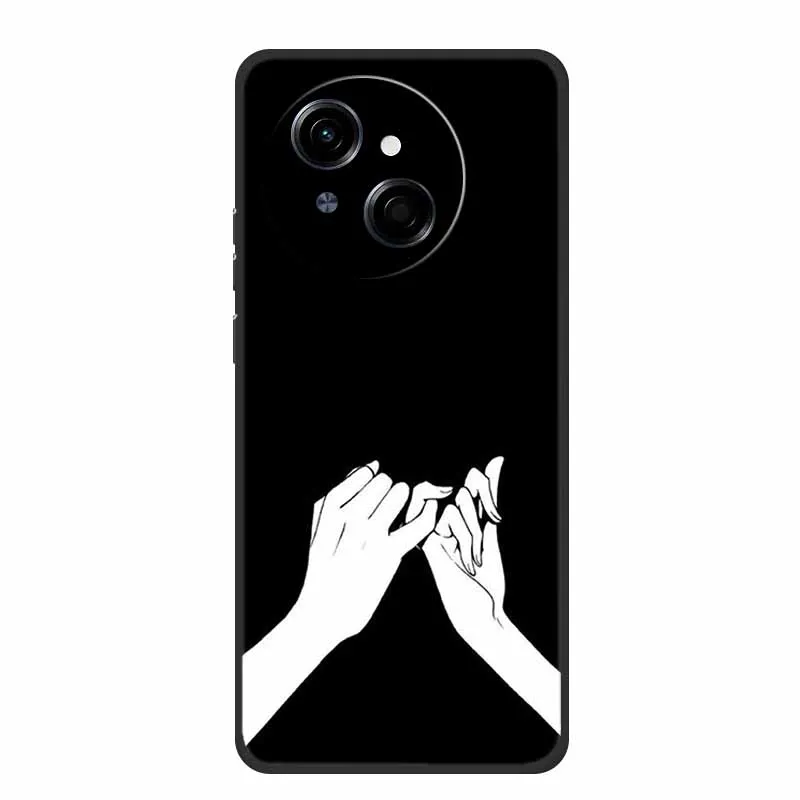 Tecno Spark Go1S Black Silicone Soft TPU Back Cover Case