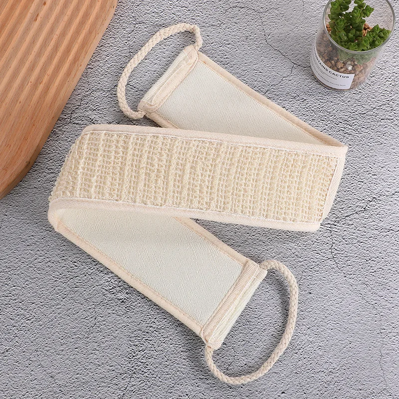 Bath Towel Brush Exfoliating Shower Brush Bath Brush Shower Scrubber Exfoliating Bath Brush Exfoliating Scrubber Exfoliating Shower Scrubber Natural Cotton Linen Long Strip