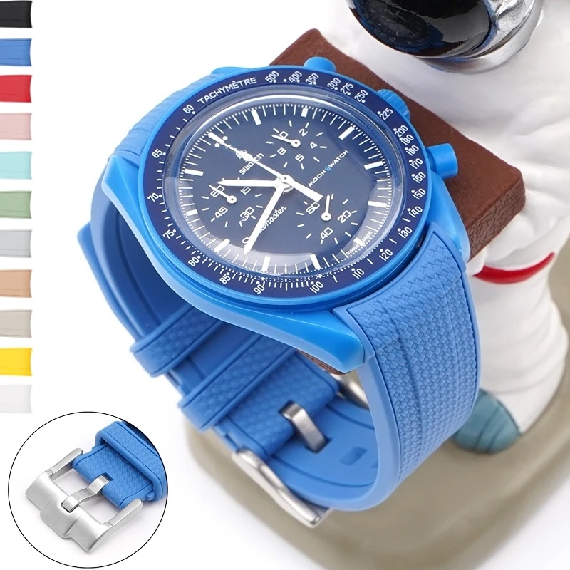 High Quality Silicone Strap For Omega X Swatch Joint Moonswatch Curved