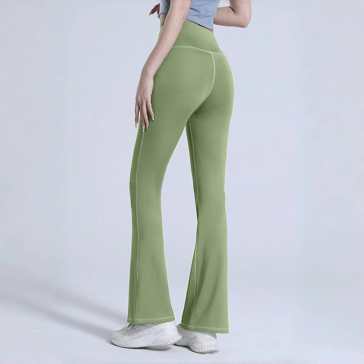 Womens High Waisted Bootcut Yoga Pants Flare Leggings Tummy Control Stretch Fitness Trousers Casual Sports Wide Leg Pants