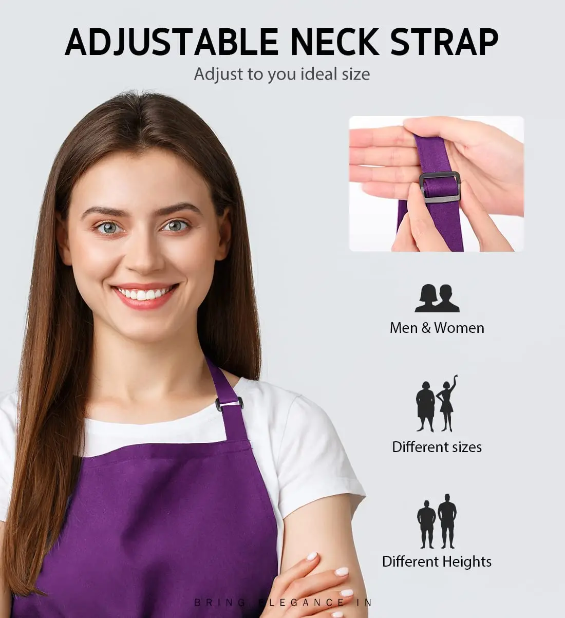 Custom Design Brand Logo Black Unisex Waiter Cooking Restaurant Pocket Printing Adjustable Hanging Neck Men Aprons for Woman 2 Sf740fd8eb87c49df9125ddf00fc492d7j