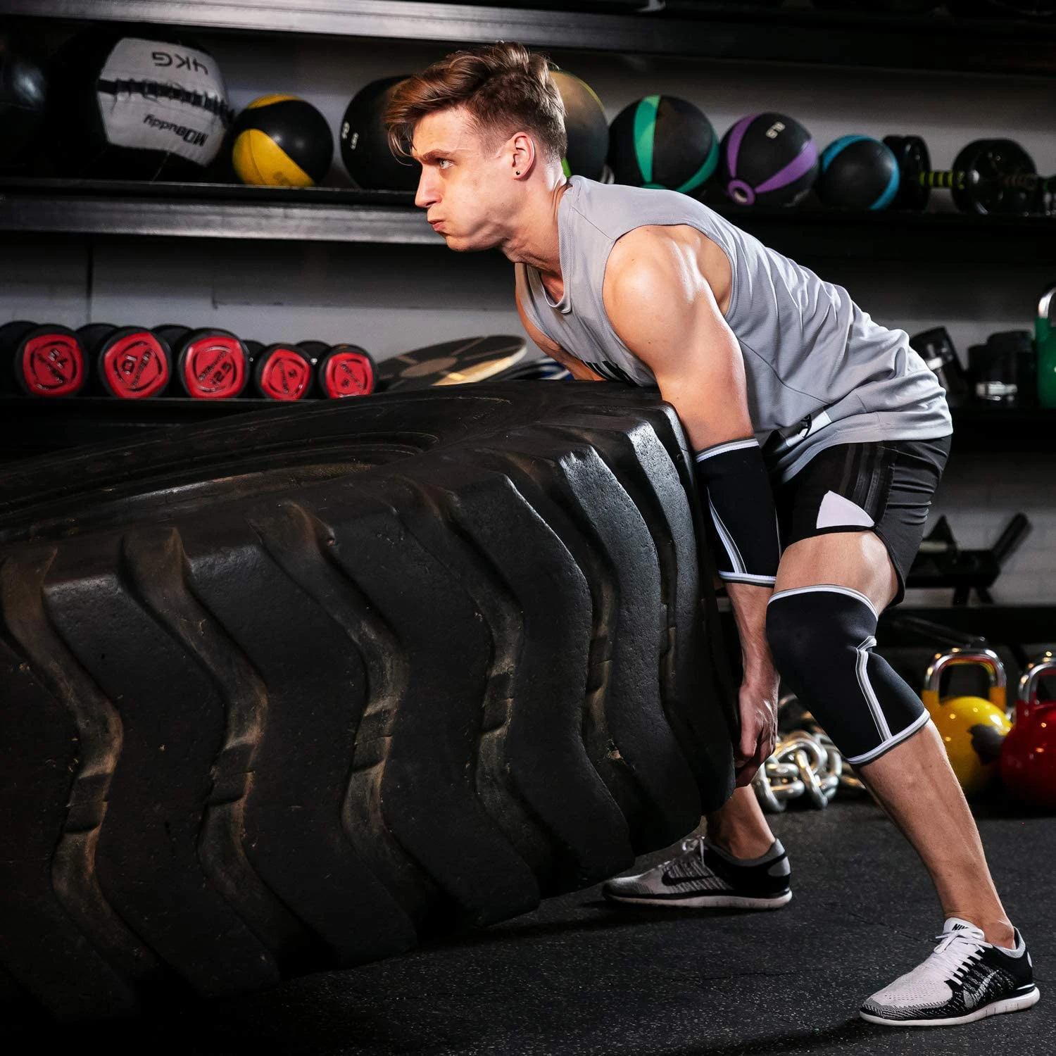 Genouillères Theyet 7mm Néoprène - Compression Pour CrossFit, Musculation, Haltérophilie - Hommes/Femmes