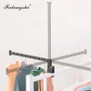 Black Clothes Rack Foldable Clothes Hangers Wall Mounted Hanger Drying Rack Space Aluminum Clothes Organization WB3024 5