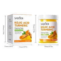 Essence de curcuma, élimination de l'acné et démaquillant, nettoyage en coton, nettoyage en profondeur, contenant des ingrédients blanchissants à l'acide kojique 5