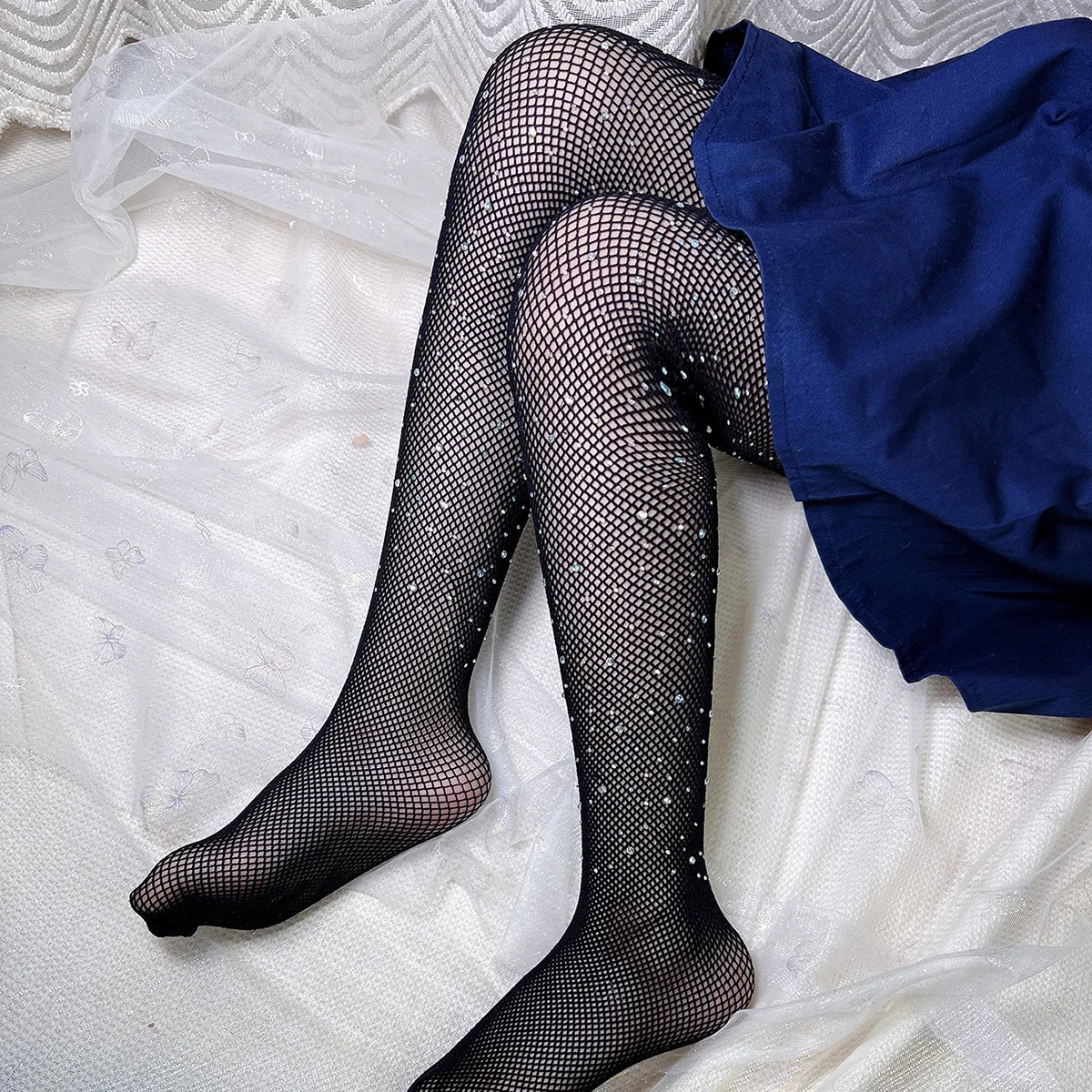 Calze A Rete Con Glitter Per Bambine - Ideali Per Feste, Carnevale E Occasioni Speciali
