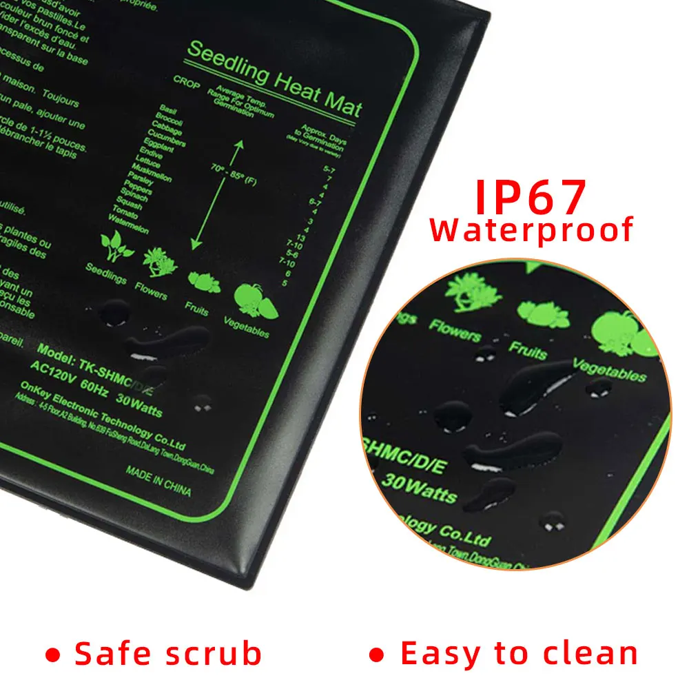 Seedling Heating Mats Waterproof Heat Pad with Temperature Controller Carpet for Plant Hidroponia Seed Germinar Propagation
