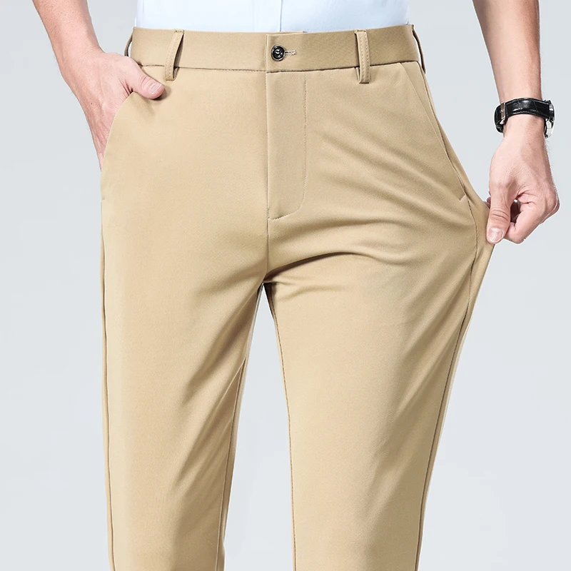 Thin Trousers Men Formal Dress Suit Pants