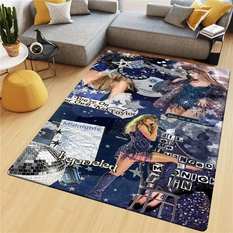 

Pop Female Singer Taylors Swifts Pattern carpet living room bedroom sofa door mat decoration children's game non-slip floormat