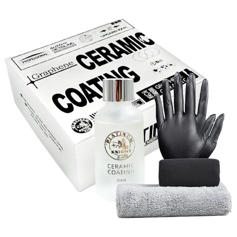 

Ceramic Car Coating Liquid With Gloves Anti Scratch Car Coating Paint Nano Hydrophobic Sealant Protection For Cars RVs Quads
