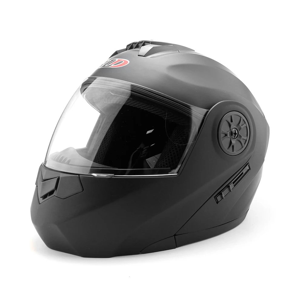 Schwarze Dual-Lens-Klapphelme für Motocross-Rennen, modulare Helme für Motorradfahrer, modische Integralhelme für Männer und Frauen. – Detail 5