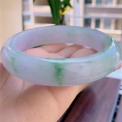 

Natural Myanmar jade two-color 54mm-62mm bracelet beautiful princess bracelet for mom to girlfriend
