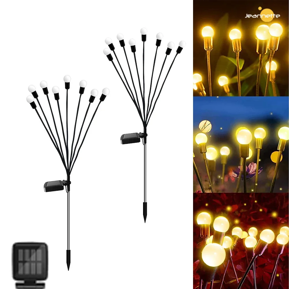 

Solar Firefly Lights Solar Outdoor LED Light Waterproof Garden Solar Sunlight Powered Landscape Light for Garden Deck Lawn Fence