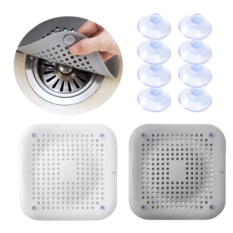 Bathtub Shower Drain Cover Hair Catcher Filter Bathroom Hair