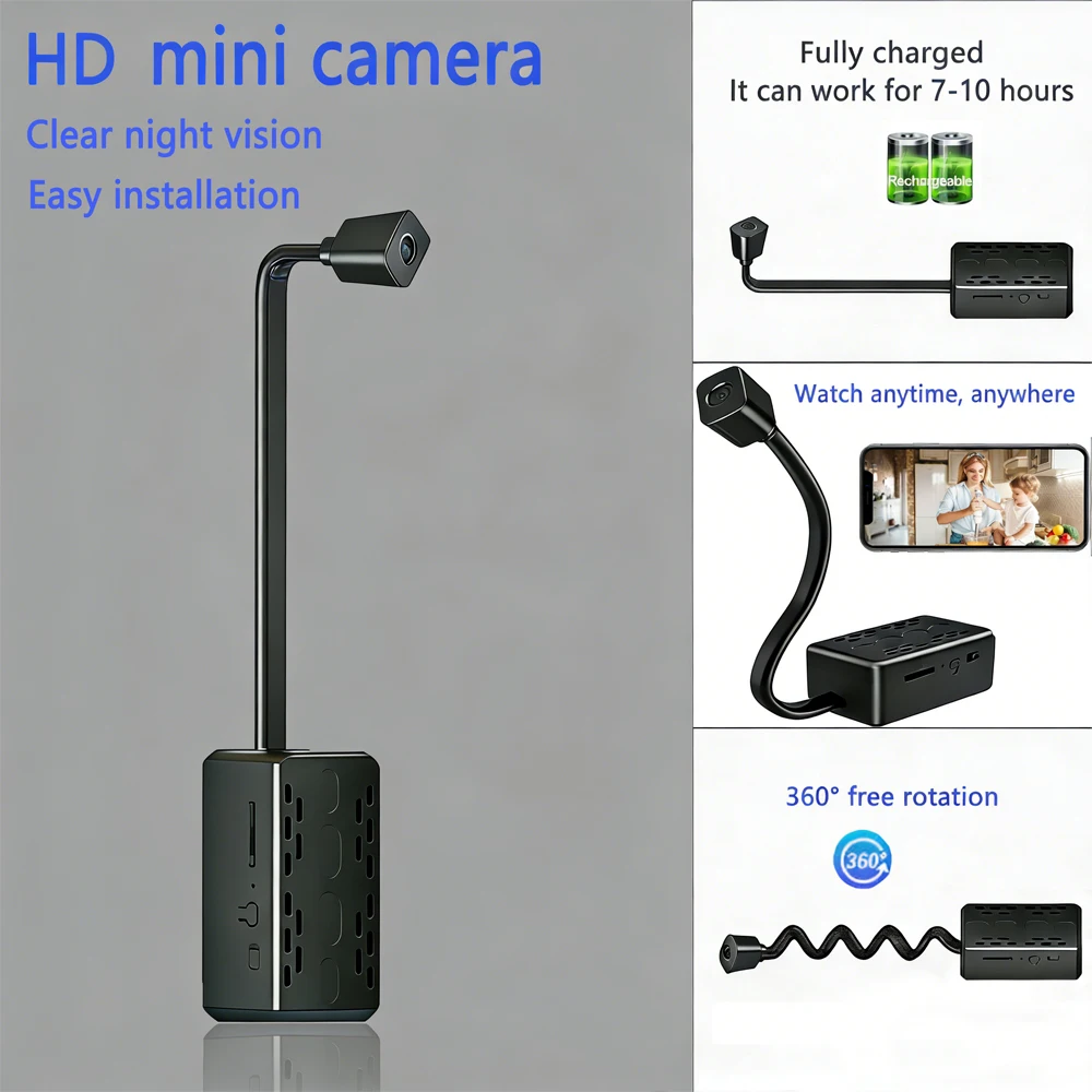 1080P Loop Record Mini IP Camera HD WiFi Wireless Smart Remote View Baby Monitor Motion Detection Security Surveillance Cameras 4