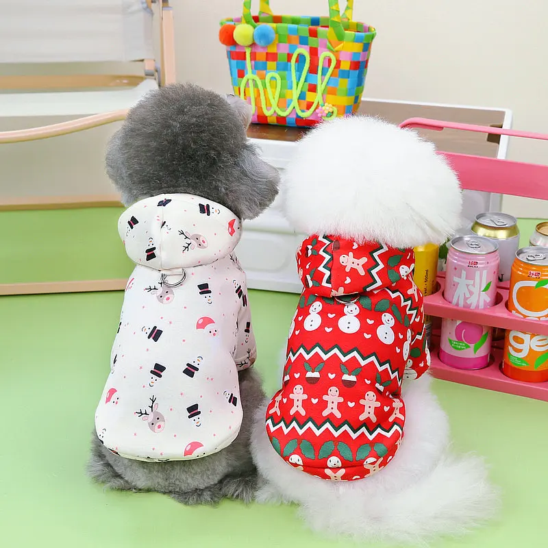 

Christmas Puppy Gorgeous Sweatshirt Small and Medium Dogs Autumn and Winter Warm Comfortable Jacket Teddy Biker Pet Dog Clothes