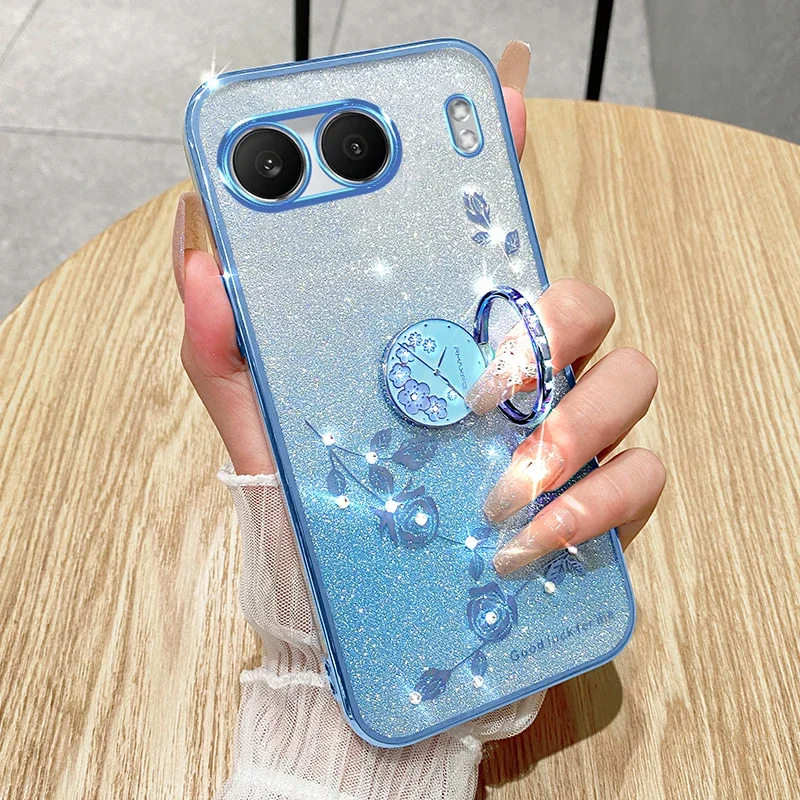Luxury Glitter Shiny Diamond Ring Holder Soft TPU Phone Case
