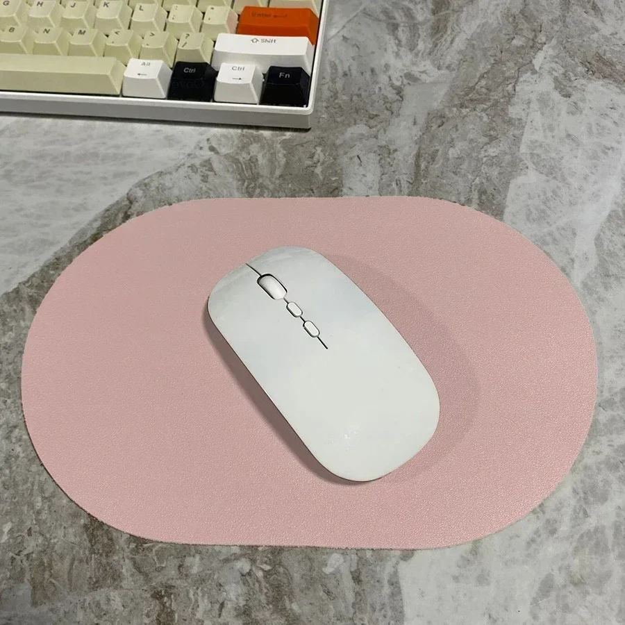 Oval Mini Mouse Pad with Non-Slip Rubber Base Waterproof Compact Mouse Mat for Laptop Computer Wireless Keyboard Tray