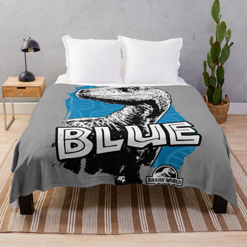 Jurassic World - Blue Fan Art Graphic 2 Throw Coperta Flanella Dormitorio Essentials Soffici Coperte Shaggy Per Coperte Per Bambini