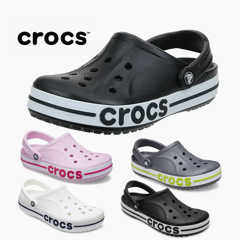 Crocs Bayaband Clog Casual Sandals Unisex Closed-Toe Slip-Ons Outdoor Men's Breathable Beach Shoes