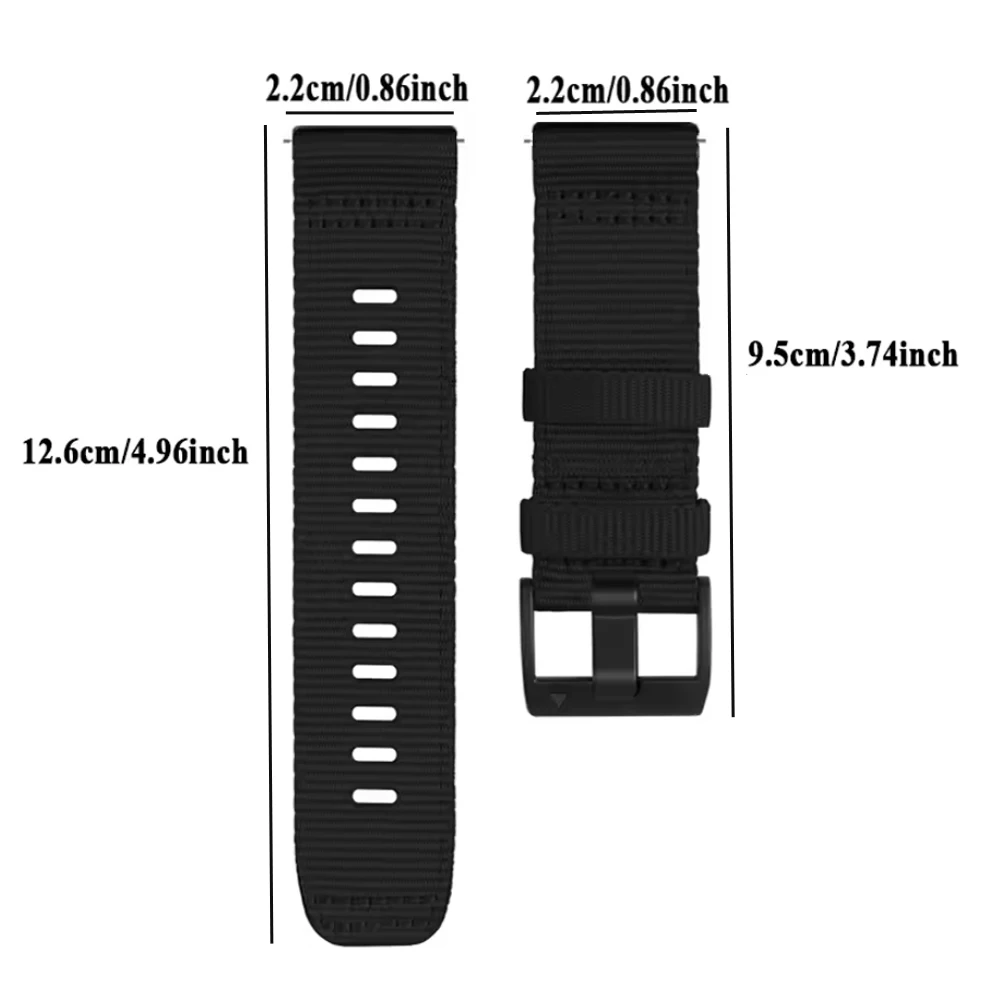 GT Series Pro Loop Nylon 22mm Watch Band - Premium Strap Bracelet