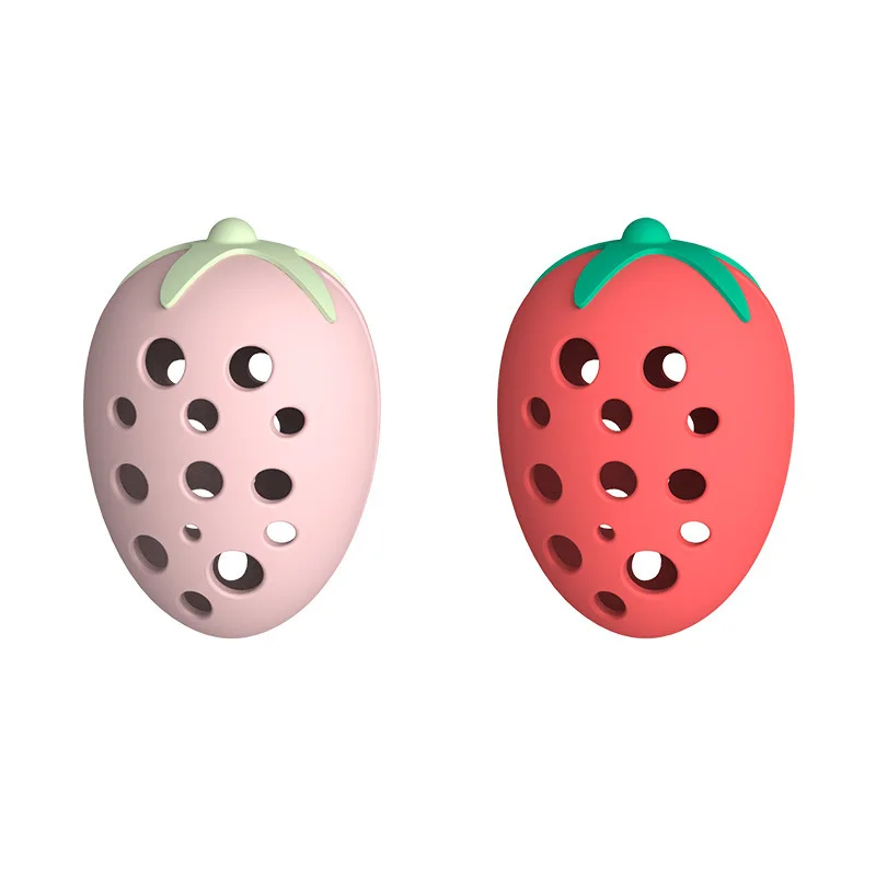 Description Picture 6 of itemTravel-friendly Silicone Beauty Egg Puff Storage Box with Dust-Proof Breathable Makeup Sponge Strawberry Deer Egg Design