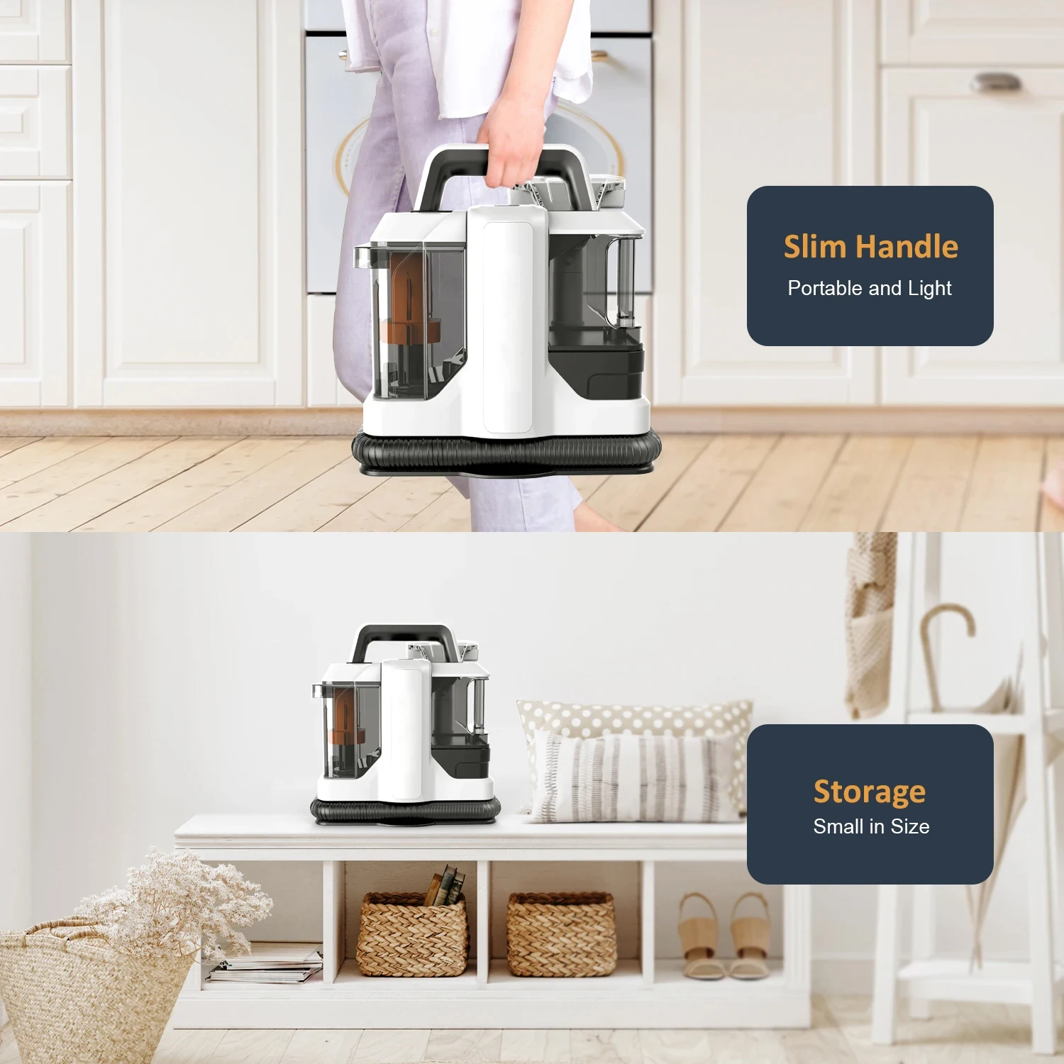 GOOVI Spot Cleaner 750/450W 11/15KPa Handheld Carpet Cleaner for Sofa Curtain Spray Suction Integrated Machine Clean Machine 3