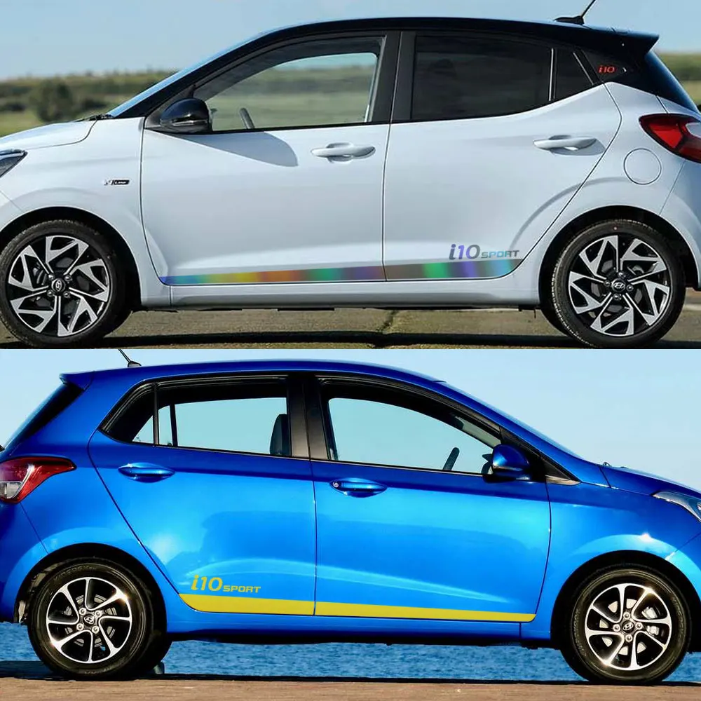 4 Pezzi Battitacco In Fibra Di Carbonio Per Auto - Adesivi Antigraffio Per Soglie Portiere - Per Hyundai I10