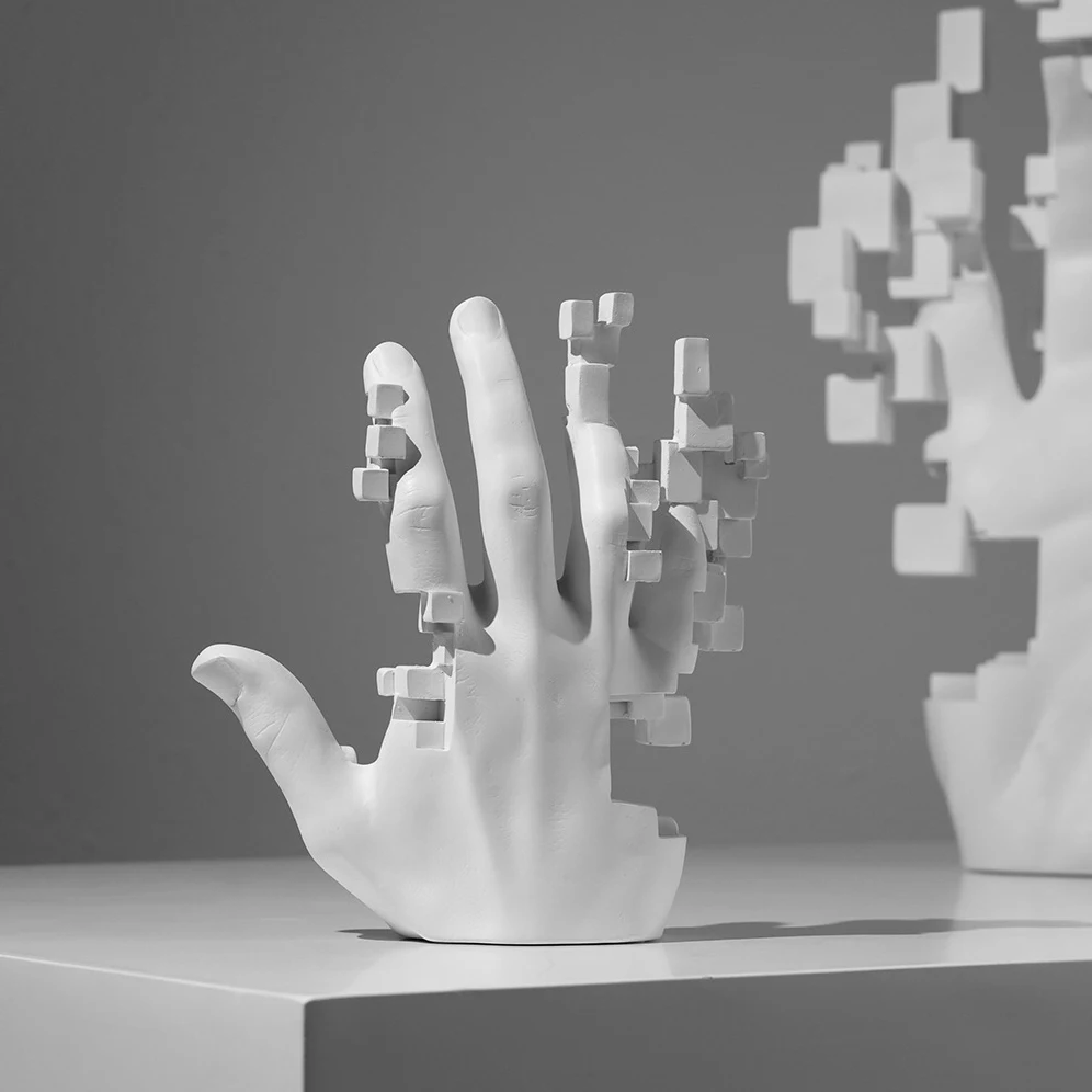 

Nordic Realistic Artist Living Room Decor Hand Finger Statue Ornament Simple Sculpture Desk Accessories Decor Art Crafts Gifts