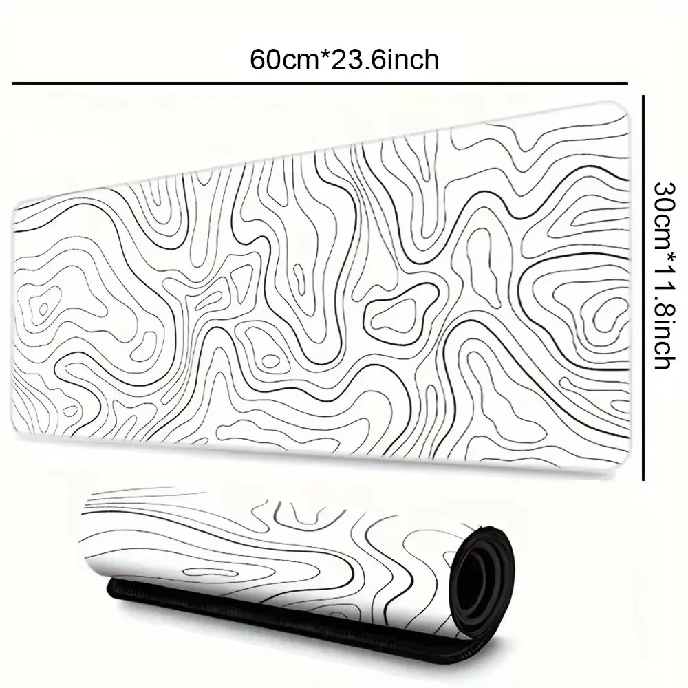 Premium Gaming Mouse Pad - Stitched Edges, Anti-Slip Base, Smooth Glide Surface