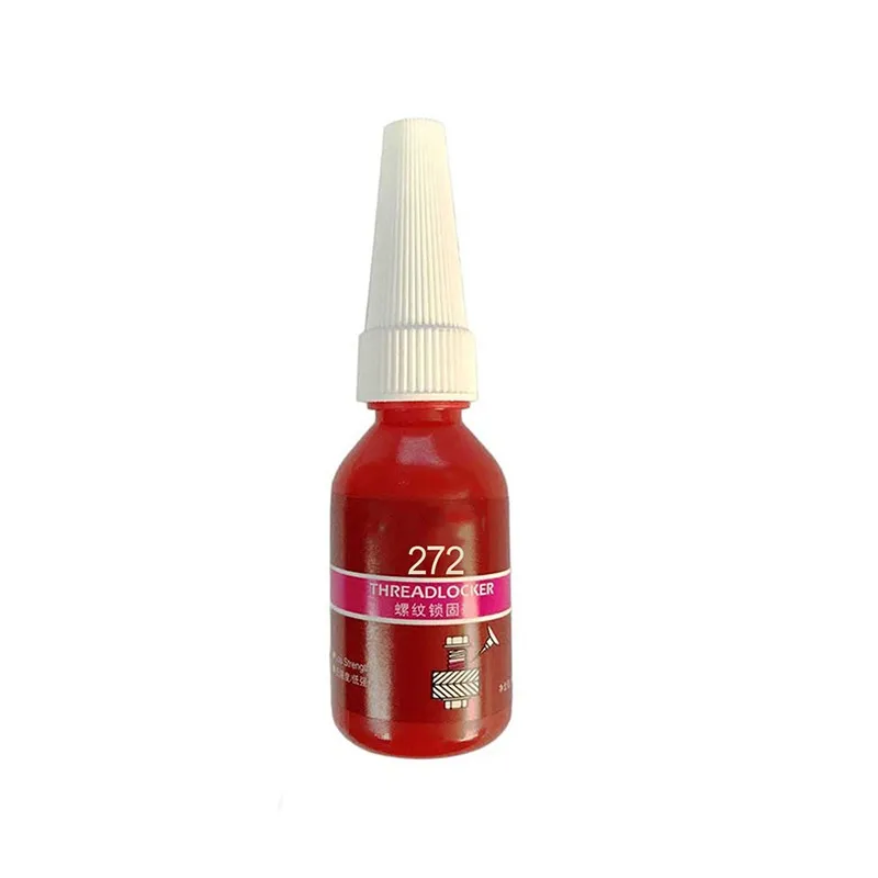 

1PC 10ml High Strength Threadlocker Red Threadlocker Adhesive 272 Glue Oil Resistance Fast Curing For All Kinds Of Metal Thread