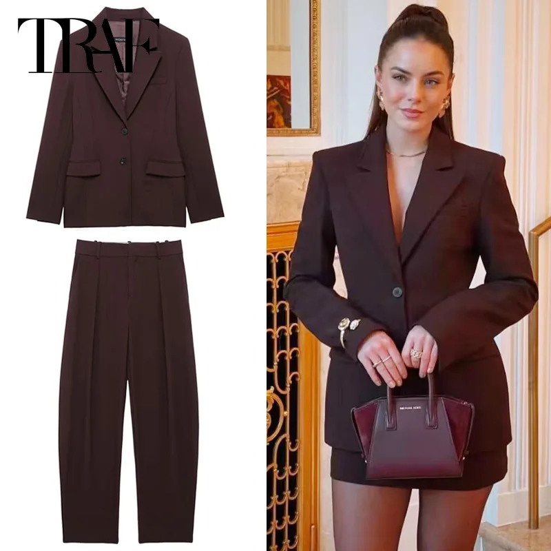 Faith | Women's Long Blazer and Tailored Pants Set