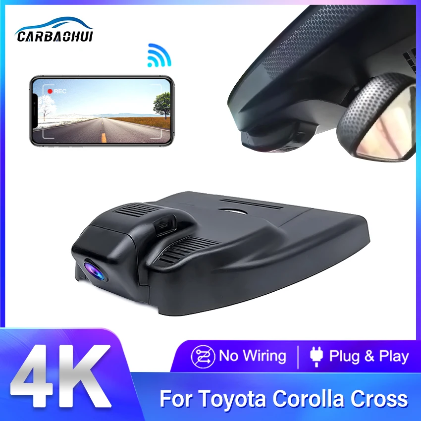 

New 4K Car DVR Wifi Video Recorder Dash Cam Camera HD 2160P For Toyota Frontlander Corolla Cross 2023 Plug and Play DashCam