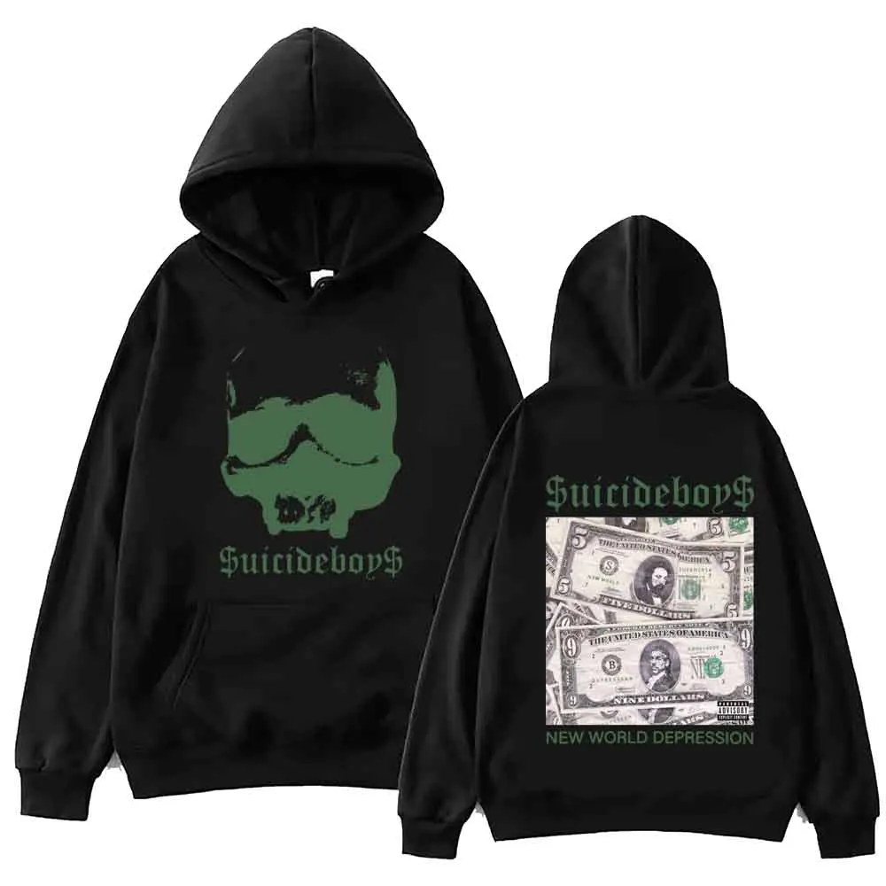 thumbnail image 1 of Sudadera con capucha de Suicideboys New World Depression, estilo hip hop, estilo Harajuku, regalo para fanáticos, 1 of 4