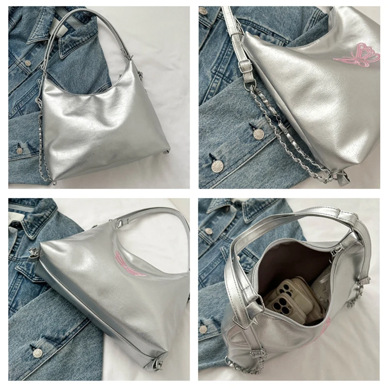 Women's Bag Soft Surface Shoulder Bag Designer Style Butterfly Backpack Ultra-Large Capacity Versatile Fashion Handbag Woman