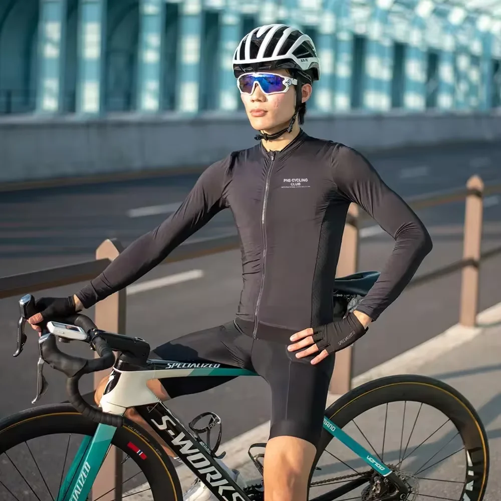 PNS Men's Cycling Jersey Long Sleeve Tops High Quality Maillot Ciclismo Mountain Road Bike Cycling Jersey Team Bicycle Clothing 3