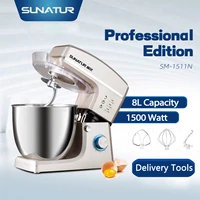 SUNATUR Electric Kitchen Blender Machine: Stand Mixer with Planetary Beater Automatic Mix Support for Dough Efficient Processor 1