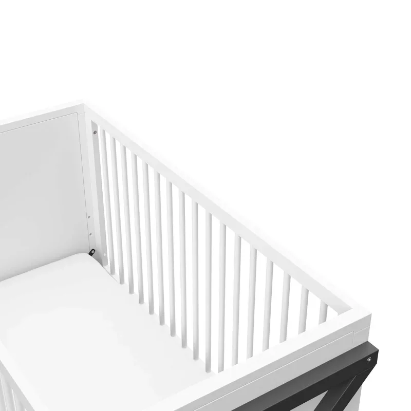Equinox 3-in-1 Convertible Crib (Gray) &ndash; Easily Converts to Toddler Bed and Daybed, 3-Position AdjustableSupport Base,