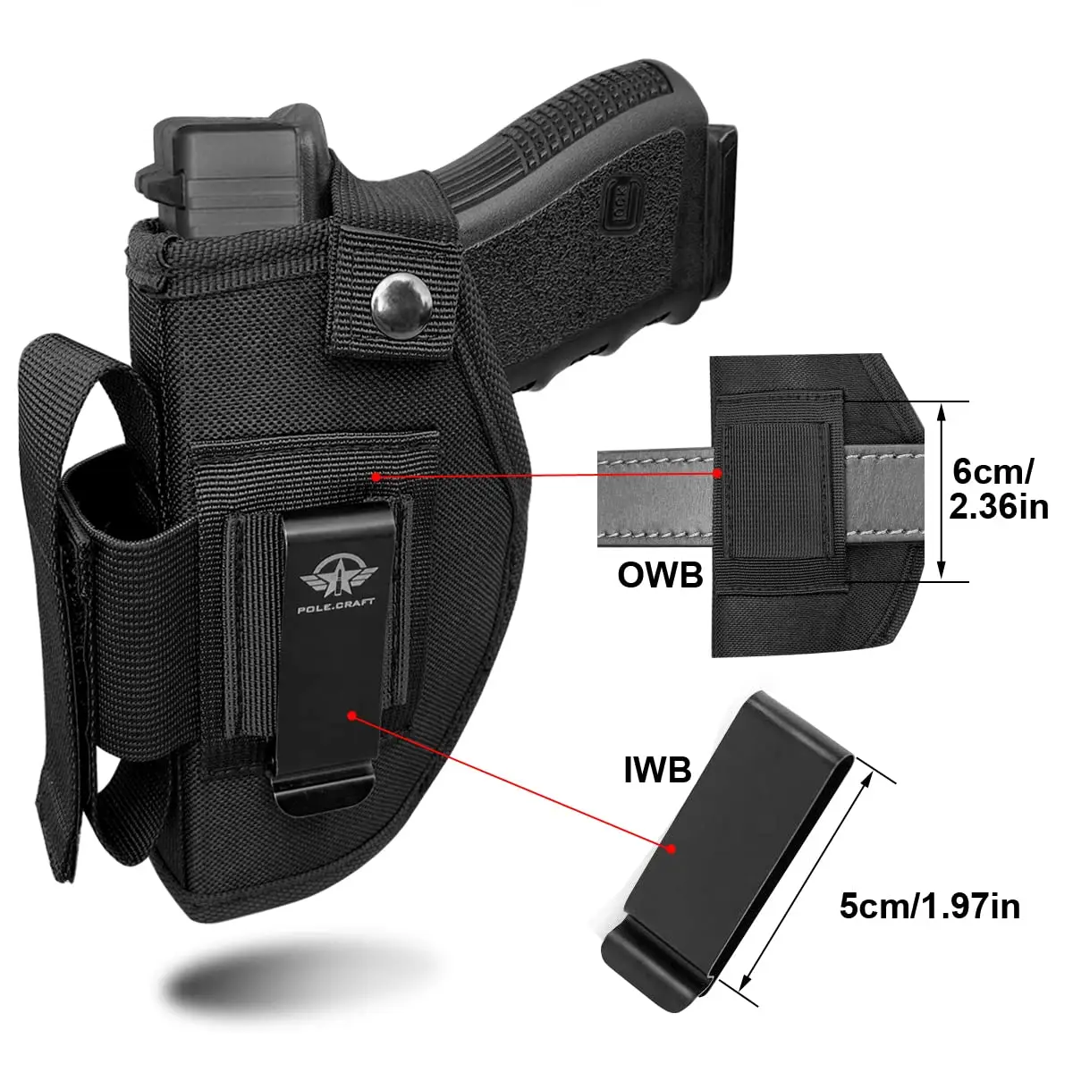 2Pack LandFoxtac Gun Holster For Pistols 9mm 380 45ACP,, 41 OFF
