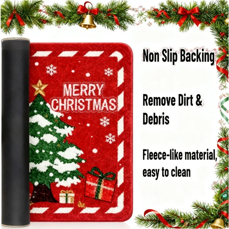 Christmas Door Mat – Holiday Floor Mat for Home Decor Sf742dd6bdd9c45758772265994458a09N