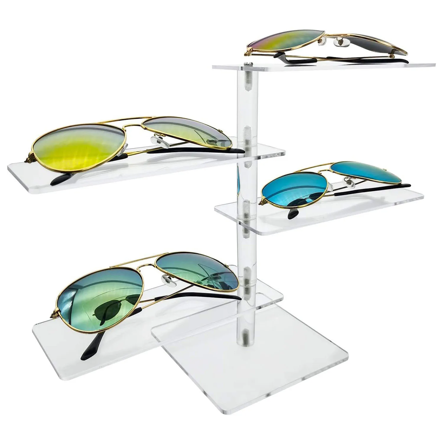 

Transparent Acrylic Glasses Display Stand Multi-Layer Rotating Display Stand Sunglasses Holder