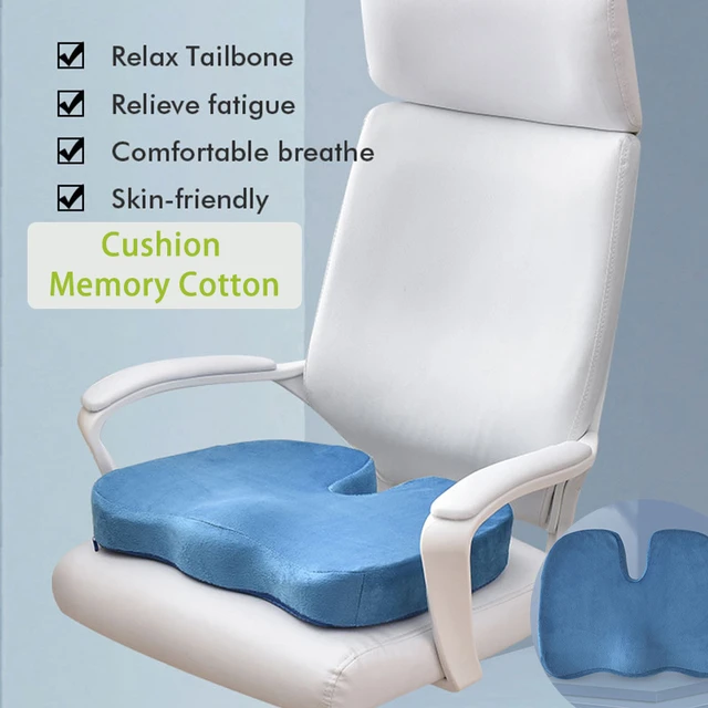 Memory Cotton Cushion Set Car Booster Seat Cushion Dining Chair Office Chair  Back Student Butt Cushion - AliExpress