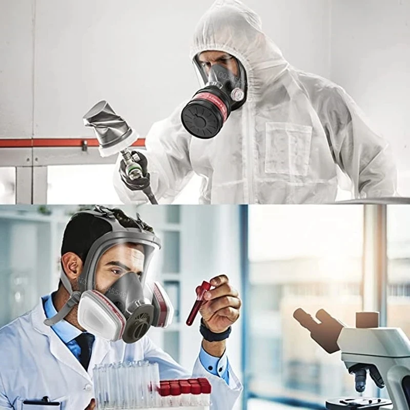 Multifunctional gas mask with activated carbon air filter to prevent gas, paint, dust, chemicals and other work protection