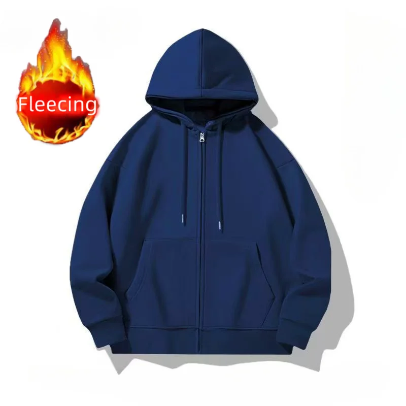 New In Winter Sportswear Women's Hoodie Red Casual Matching Coats & Jackets Fleece Outerwear Chic Trend Loose Long Sleeve Top